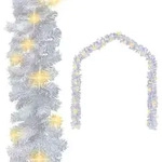 vidaXL Weihnachtsgirlande mit LED-Lichtern 20 m Wei&szlig;