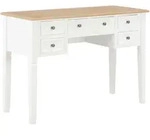 vidaXL Schreibtisch Wei&szlig; 109,5 x 45 x 77,5 cm Holz