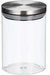 Relaxdays Vorratsglas 3er Set, je 750ml, luftdicht, Edelstahl Deckel, f&uuml;r M&uuml;sli,