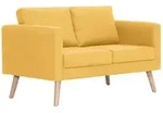 vidaXL 2-Sitzer-Sofa Stoff Gelb
