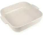 PEUGEOT Keramik Auflaufform APPOLIA 36cm Quadratisch Ecru Sp&uuml;lmaschinenfest