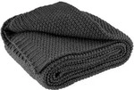 wometo Kuscheldecke Strick OEKO-TEX 140x190 dunkelgrau - warme weiche...