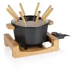 Princess Bambus Fondue Pure Black 8 Personen 800W 1,5L