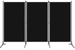 vidaXL 3-tlg. Raumteiler Schwarz 260x180 cm