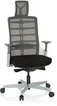 B&uuml;rostuhl / Drehstuhl SKARIF Netz / Stoff - weiss/grau/schwarz hjh OFFICE