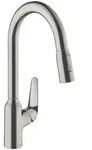 hansgrohe Focus M42 Einhebel-K&uuml;chenmischer 220, Ausziehbrause, 2jet, Edelstahl