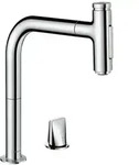 hansgrohe Metris Select M71 2-Loch Einhebel-K&uuml;chenmischer 200, Ausziehbrause, 2jet,