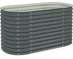 vidaXL Garten-Hochbeet 160x80x81 cm Verzinkter Stahl Grau