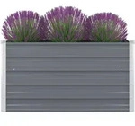 vidaXL Hochbeet 100 x 100 x 45 cm Verzinkter Stahl Grau