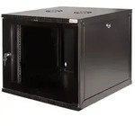 LogiLink W15A54B, Wandmontiertes Regal, 15U, 50 kg, Sperrschloss, Schwarz