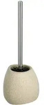 WENKO WC-Garnitur Mod. Pion Beige Keramik, WC-B&uuml;rste mit Silikon-B&uuml;rstenkopf