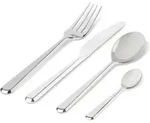 alessi amici cutlery set of 24 pieces in chromed steel 10x30x10 cm