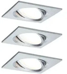 Paulmann LED Einbauleuchte Nova Plus Coin Basisset schwenkbar eckig 84x84mm...