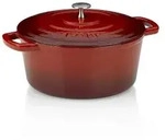 Kela Calido Gusseisenbr&auml;ter rund rot emailliert 26 cm 4,6 Liter