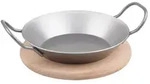 CHG Bratpfanne Eisen Schlemmerpfanne &Oslash; 20 cm mit Servierbrett