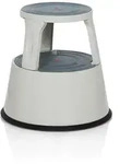 Tritthocker / Rollhocker TIO-M II Metall hellgrau hjh OFFICE