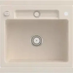 Villeroy & Boch Villeroy&Boch Sp&uuml;lbecken, K&uuml;chensp&uuml;le Siluet 60 S Ivory 600x510mm,