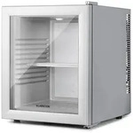 Klarstein Brooklyn 30 Mini-K&uuml;hlschrank Glast&uuml;r LED Ablage Silber