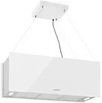 Klarstein Kronleuchter XL Inselabzugshaube 90cm Umluft 577m3/h LED Touch wei&szlig; Wei&szlig;