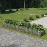 vidaXL Gabionen-Hochbeet Verzinkter Stahl 540&times;90&times;50 cm