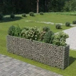vidaXL Gabionen-Hochbeet Verzinkter Stahl 360&times;50&times;100 cm