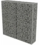 vidaXL Gabionenwand mit Abdeckung Verzinkter Stahl 100&times;20&times;100 cm