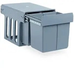 Relaxdays Einbaum&uuml;lleimer K&uuml;che, Auszug, M&uuml;llsystem Unterschrank, 15 & 2x 8...