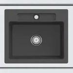 Villeroy & Boch Villeroy&Boch Sp&uuml;lbecken, K&uuml;chensp&uuml;le Siluet 60 S Graphite