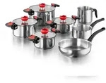 KOPF Topfset Nelo (11-teilig, Edelstahl, Induktion, mit intelligenter Abgie&szlig;hilfe)