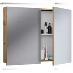 VCM Badm&ouml;bel Spiegelschrank Badinos Honig-Eiche H. 59 x B. 60 x T. 12 cm