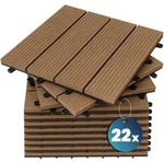 Casaria WPC Fliesen 22x Klassik Terrakotta