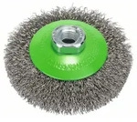 Kegelb&uuml;rste Clean for Inox, gewellt, rostfrei, 100 mm, 0,35 mm, 12500 U/min, M14