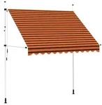 vidaXL Einziehbare Markise Handbetrieben 250 cm Orange und Braun