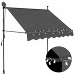 vidaXL Einziehbare Markise Handbetrieben mit LED 200 cm Anthrazit