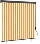 vidaXL Au&szlig;enrollo 160x250 cm Wei&szlig; und Orange