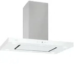 Klarstein Valeria Inselhaube 90cm 642m3/h Touch EEC A LED Glas Edelstahl Wei&szlig;