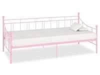 vidaXL Tagesbett-Rahmen Rosa Metall 90×200 cm