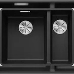 BLANCO GmbH + Co KG BLANCO SUBLINE 340/160-F Einbausp&uuml;le SILGRANIT schwarz ab 60 cm