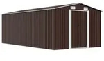 vidaXL Ger&auml;tehaus 257x489x181 cm Metall Braun