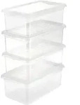 keeeper bea Kunststoff Aufbewahrungsbox 4 x 5,6 L Transparent 19,5 x 33 x 12 cm 4