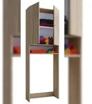 VCM Badm&ouml;bel Waschmaschinenschrank Lona Sonoma-Eiche (S&auml;gerau) B. 64 x H. 182 x T.