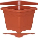 Geli Planter Nora 40 Pflanztopf Terrakotta quadratisch 39x39cm Kunststoff