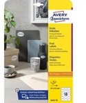 AVERY Zweckform Kennzeichnungs-Etiketten, oval, 63,5x42,3 mm
