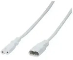 Kabel LogiLink Netzkabelverl&auml;ngerung IEC C8 zu IEC C7 wei&szlig; 2 m
