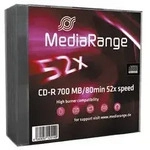MEDIARANGE MR205, 52x, CD-R, 120 mm, 700 MB, Slimcase, 10 St&uuml;ck(e)
