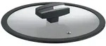 Berndes Balance Glasdeckel mit schwarzem Silikonrand, transparent