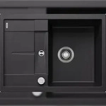 BLANCO GmbH + Co KG BLANCO METRA 45 S Compact Sp&uuml;le, Becken 525913 schwarz, Einbau