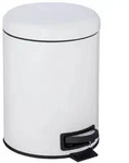WENKO Kosmetik Treteimer Mod. Leman Wei&szlig; Matt 5L, mit herausnehmbarem Einsatz