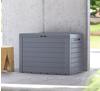 Gartenbox 190 Liter Prosperplast Woodebox aus Kunststoff in der Farbe Anthrazit 78 x