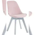CLP Besucherstuhl Borneo Samt pink/wei&szlig;